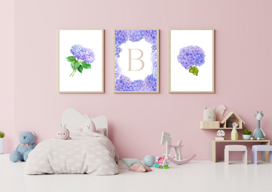 Purple Hydrangea Digital Print