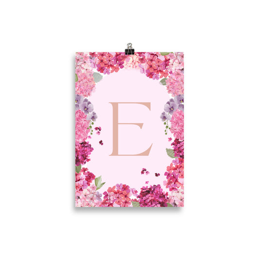 Letter E - Summer Florals
