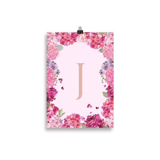 Letter J - Summer Florals