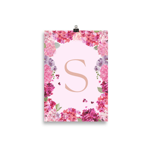 Letter S - Summer Florals