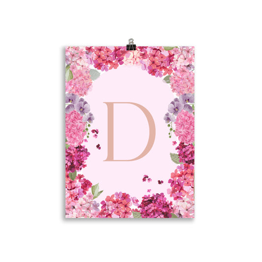 Letter D - Summer Florals