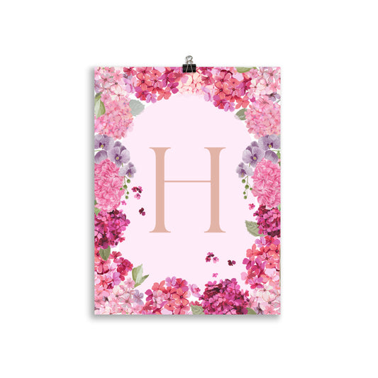 Letter H - Summer Florals