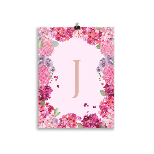 Letter J - Summer Florals