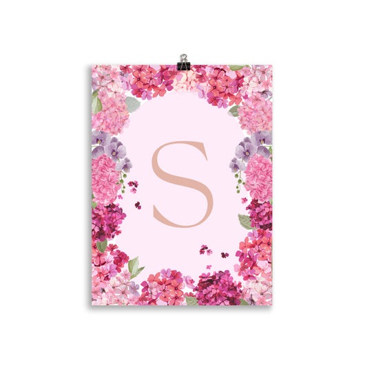 Letter S - Summer Florals