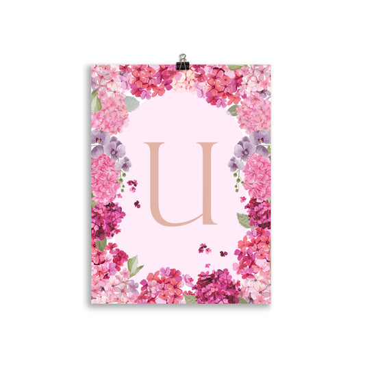 Letter U - Summer Florals